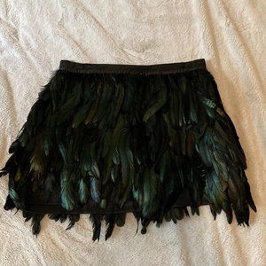 Smitten Feathered Mini Skirt
